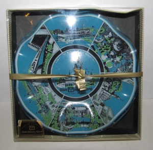 Vintage Walt Disney World Glass Candy Dish Ashtray Park Souvenir New - Picture 1 of 6