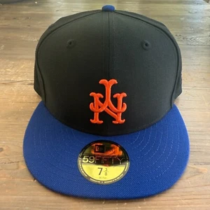 SOLD OUT Upside Down Logo New York Mets New Era 59Fifty Fitted Hat 7 3/8" - Picture 1 of 5
