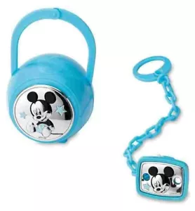 Disney Mickey Mouse Set Box e Spilla Porta Ciuccio con Catena B 1262 - Foto 1 di 3