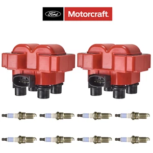 Racing Ignition Coil + MOTORCRAFT Platinum Spark Plug For Ford Focus 2.0L l4 - Picture 1 of 1