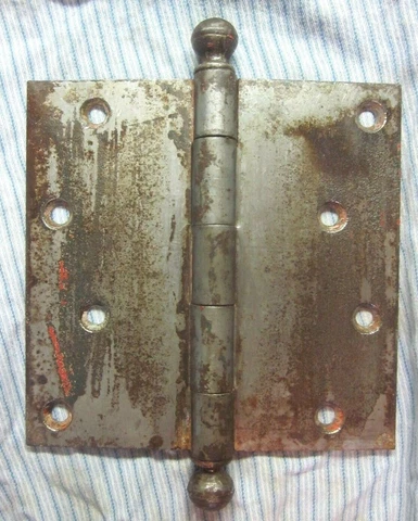 Stanley Sweetheart SW 6" Mortise Door Butt Hinge Ball Tips Finials Steel Antique Cover