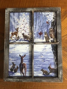 Primitives by Kathy Window Lighted LED Window Sign Macneil studio Wildlife theme - Picture 1 of 8