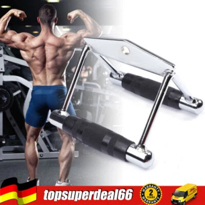 Rudergriff Parallelgriff Latzug Griff Seilzuggriff Trainingsgriff Stahl+TPE DHL - Bild 1 von 4
