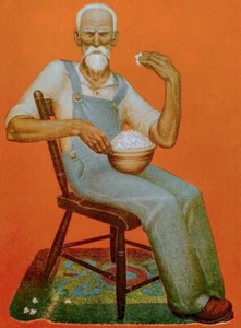 Grant Wood: Opa isst Popcorn : 1935 : Kunstdruck in Archivqualität - Bild 1 von 1