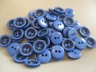 Lot Of 50 Blue/Black Color 1/2 Inch 2 Hole Buttons, New