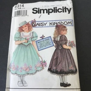 Simplicity 8314--Size 7-10 Daisy Kingdom Girls Dress Pattern, NEW - Picture 1 of 3