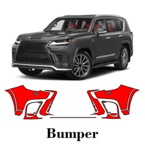 Front bumper PreCut PPF Paint Protection Film For Lexus LX F-Sport 2022-2025 - Picture 1 of 6