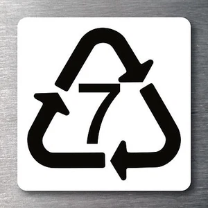Plastic Recycling 7 OTHER sticker for bin vinyl water & fade proof - Picture 1 of 1