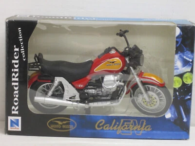 Moto Guzzi California EV in rot/gelb/schwarz Box New Ray Road Rider 1:12 - Bild 1 von 3