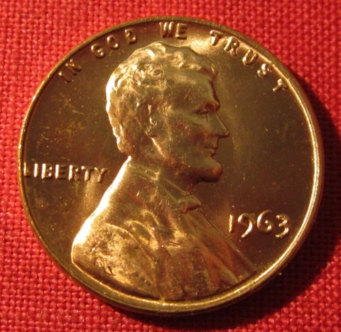 1963 P Lincoln Memorial Cent - Uncirculated - Red - Actual Coin  (2008) Cover