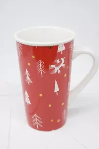 STARBUCKS 2019 Christmas Festive Winter Holiday Red Tall Coffee Mug Trees 16oz - Picture 1 of 5