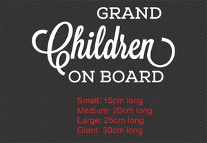 Grandchildren on Board Baby Kids Children on board Safety Car Sign Decal Sticker - Picture 1 of 1