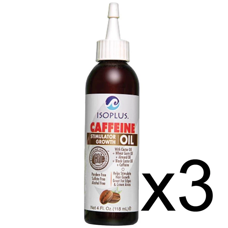 BARBER SALON  ISPOLUS CAFFEINE STIMULATOR HAIR GROWTH SCALP NON GREASY OIL x3 - Image 1 of 1