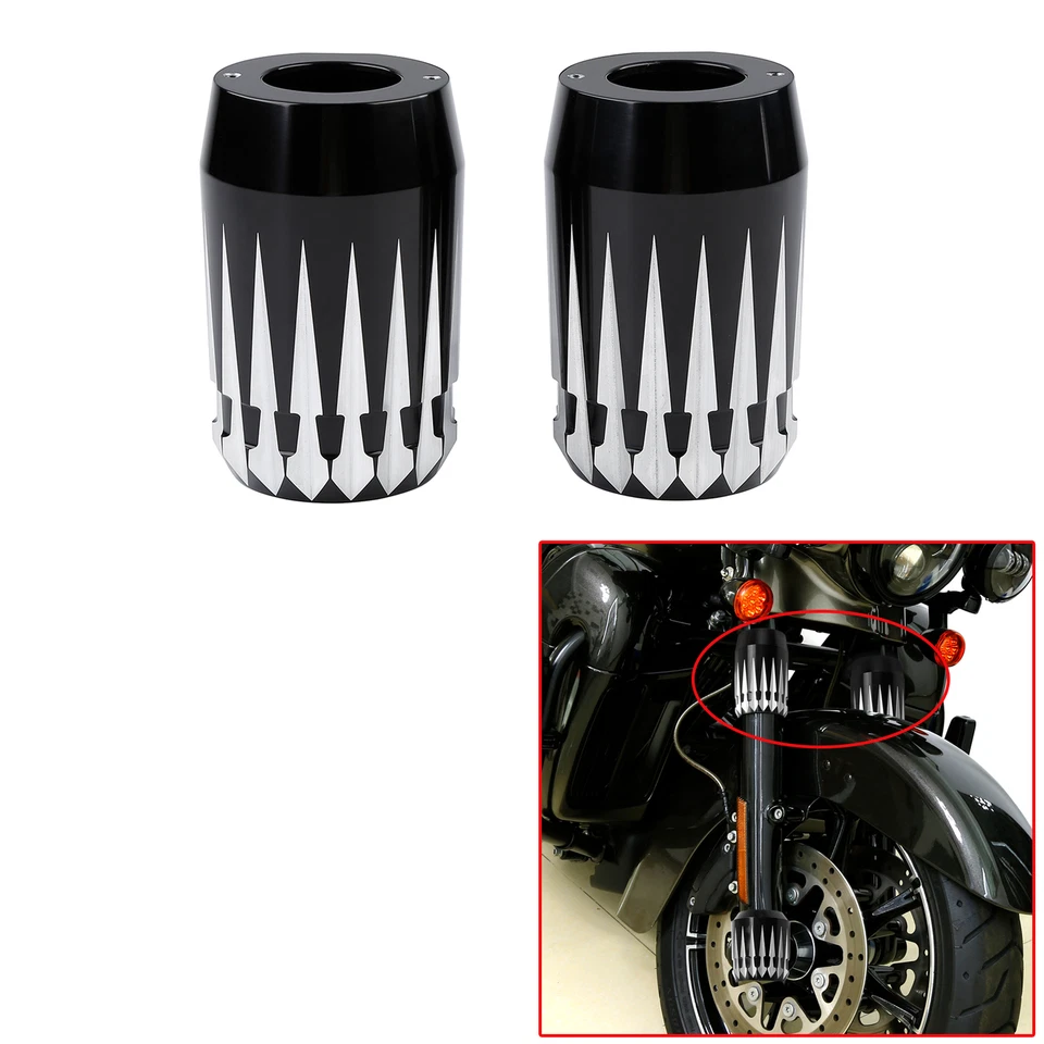 Cubiertas deslizantes de horquilla superior aptas para Harley Touring Street Road Glide 1984-13 Foto 1 de 4