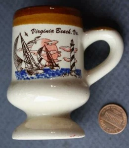 Virginia Beach Virginia miniatura souvenir birra Stein VINTAGE COOL +++ - Foto 1 di 1