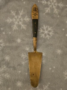 Vintage Thailand Bronzeware Siam Pie Server Knife Bronze Wood Handle - Picture 1 of 8