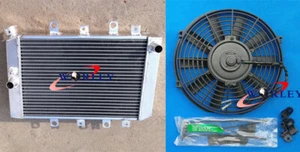 Alum Radiator + Fan For Yamaha ATV Quad Grizzly 700 YFM700/550/500 EPS 2007-2013 - Picture 1 of 8