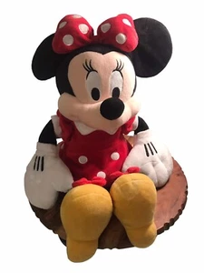 Disney Minnie Mouse Plush 18" Black Red Polka Dots Toy Classic EUC - Picture 1 of 5