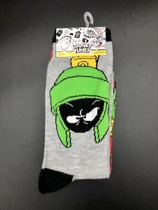 Looney Tunes 2 Pair Socks Marvin The Martian Brand New - Picture 1 of 5