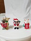 3 Hallmark Billboard Bunny, Santa & Cayote Carols Christmas Ornaments