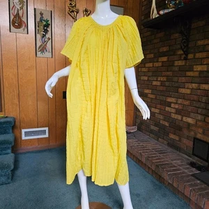 Vestido de playa de colección años 80 Bobbie Brooks manga ángel caftán salón Muumuu L/XL/XXL - Imagen 1 de 10