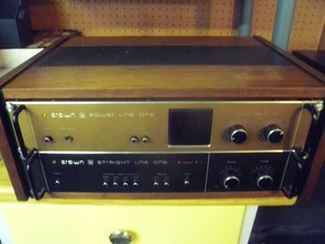 VINTAGE CROWN STRAIGHT LINE ONE & POWER LINE ONE AUDIO CONTROL SYSTEM WOOD CASE - Picture 1 of 7