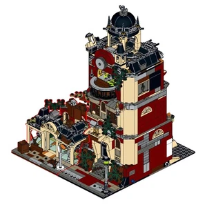 Haunted School MOC Building Spooky Modular Architecture Model 1512 Pcs - Picture 1 of 1