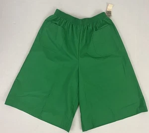 Pantalones cortos vintage para mujer 14 culottes verde tiro alto bolsillos nuevos con etiquetas - Imagen 1 de 5