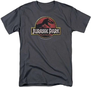 Jurassic Park Movie T Rex Skeleton Logo Men's T-Shirt 4XL - Picture 1 of 3