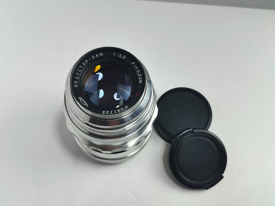 Lente RARA KMZ Industar-24M 3,5/10,5 cm rojo tornillo P m39 tipo SLR Foto 1 de 4