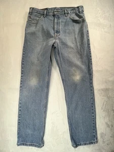 Pantalones de mezclilla de colección LEVI's 505 para hombre 36 x 30 azul medio desgastado naturalmente - Imagen 1 de 15
