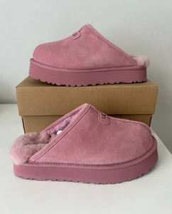 UGG Discoquette Slide Slipper Dusty Orchid Sheepskin Suede Size 9 New In Box - Picture 1 of 12