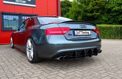 Gefräster Heckansatz Diffusor aus ABS passend für Audi S5 B8 Baujahr: 2007-2011 - Bild 1 von 4