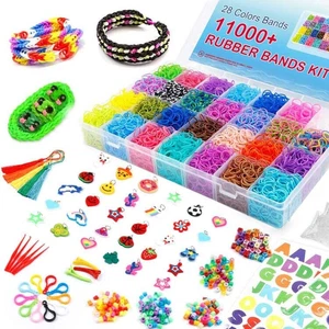 Gummiband Nachfüllset: über 11000 Gummibänder, 28 Farben mit Behälter, 600 C - Bild 1 von 12