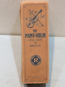 Vintage Pigmy-Violin in Miniature, Made in Czechoslavakia, Orig Box (some tears) - Picture 1 of 6