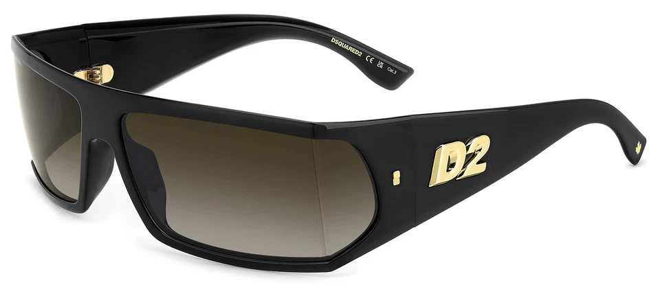 Очки солнцезащитные мужские Dsquared2 D2 0140/S ЧЕРНЫЕ/КОРИЧНЕВЫЕ ЗАТЕНЕННЫЕ 73/15/120 - Изображение 1 из 2