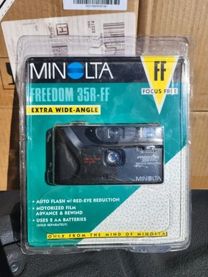 Vintage Minolta Freedom 35R-FF 35mm Film Camera Extra Wide Angle Focus Free New - Image 1 of 2