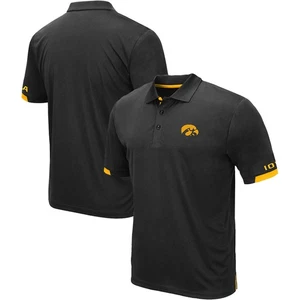 Men's Colosseum Black Iowa Hawkeyes Big & Tall Santry Polo - Picture 1 of 3
