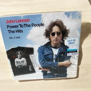 NIB John Lennon Power to the People The Hits CD & T Shirt Lg Box Set 2010  - Picture 1 of 7