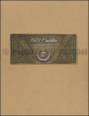 1978 Cadillac Optional Specifications Book 78 Deville Eldorado Seville Fleetwood - Image 1 of 4