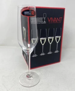 RIEDEL VIVANT ~ 4 Piezas Flauta Champagne Cristal Juego, 10-1/4oz - 8 7/8" Nuevo - Imagen 1 de 4