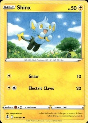 Nintendo Pokemon SWSH08: Fusion Strike Shinx #091/264 Common - Image 1 of 2