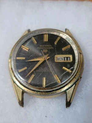 VTG SEIKO 5 Automatic DIASHOCK 21 Jewels 6619A Day/Date Men's Watch Parts/Repair - Image 1 of 4