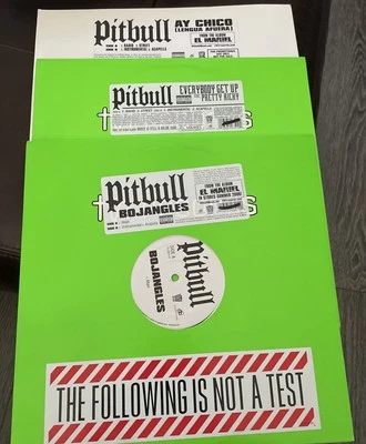 Lot of 3 Pitbull 12” vinyl records record Bojangles Ay Chico lengua afuera Foto 1 de 4