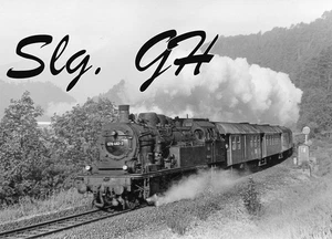SW Foto Dampflok 78482 BW Rottweil mit Personenzug kurz hinter vor Sülz 1970 - Bild 1 von 1