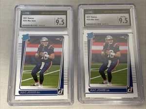 2021 Panini Donruss Mac Jones Rated Rookie RC #255 CSG 9.5 Mint Plus (Lot of 2) - Picture 1 of 5