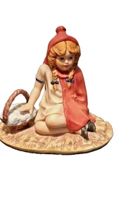Gregory Perillo Figurene 0f Little Red Riding Hood 4 1/2 inches High Preowned - Picture 1 of 13