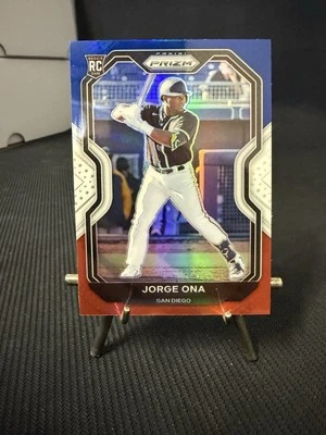 2021 Panini Red/White/Blue Prizm #209 Jorge Ona Rookie Card RC San Diego Padres - Image 1 of 2