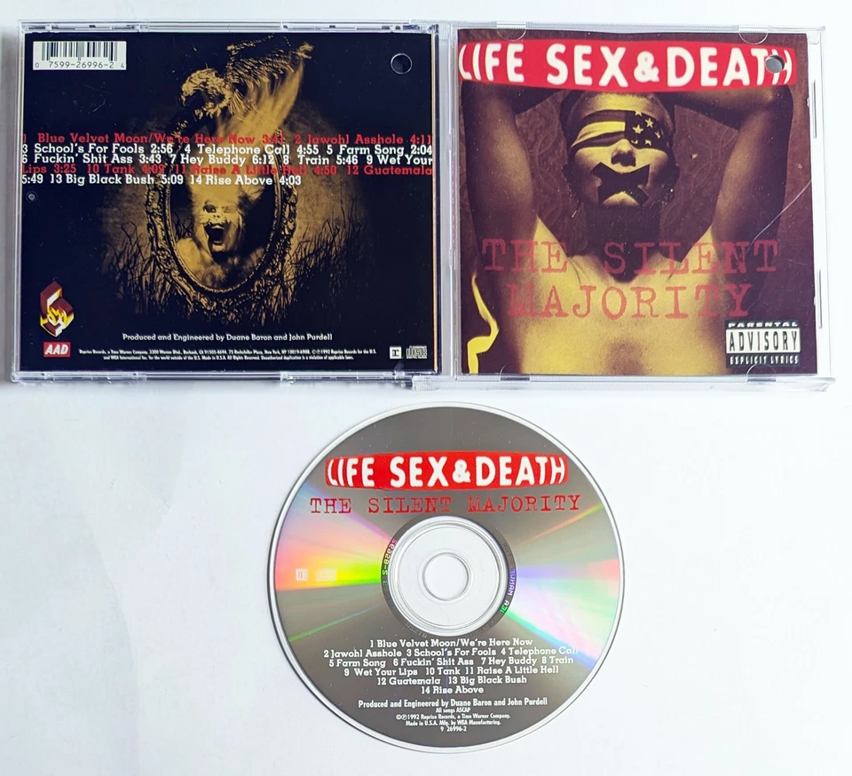 LIFE SEX & DEATH The Silent Majority CD 1992 US 1st Press PROMO Stanley TANK OOP - Image 1 of 1