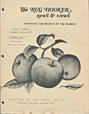 The Rug Hooker Notícias e Views 1975 Set Out Hooking Magazine Instruções Padrões - Imagem 1 de 2